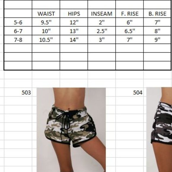 Kids camouflage shorts with drawstring - Picture 4 of 4